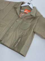 PEEK-A-BOO SHORT SLEEVE PUFFER JACKET