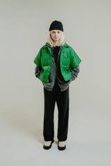 PEEK-A-BOO SHORT SLEEVE PUFFER JACKET